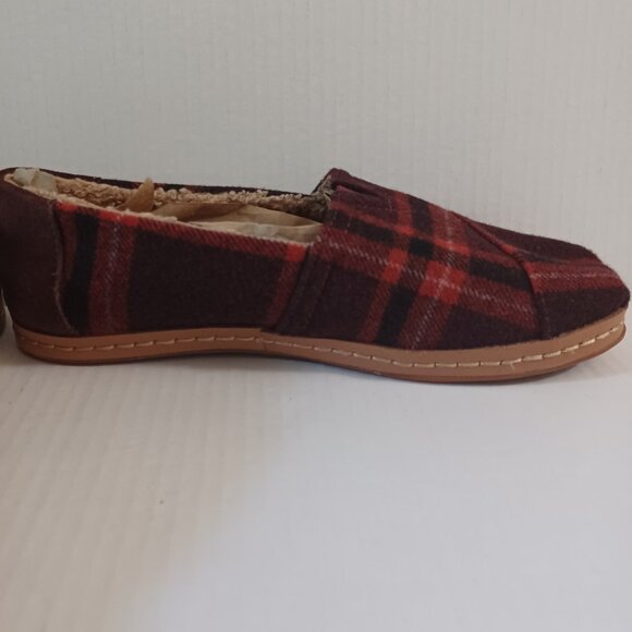 TOMS WOMEN'S ALPARGATA PLAID SLIP ON SHOES - Picture 7 of 13